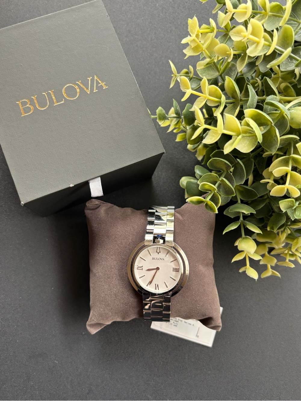 Bulova Women's Silver-tone Bracelet Watch with Light Silver Dial